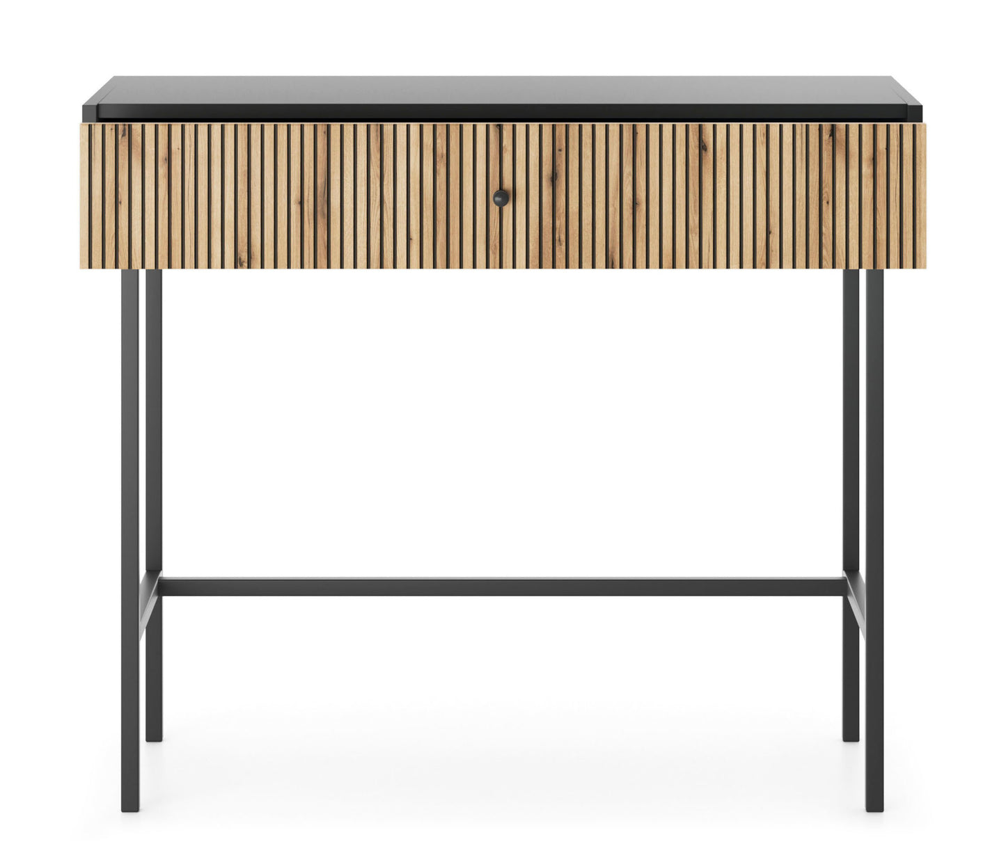 RENOS Tualetes galdiņš ar atvilktni, 93 cm, melns/ozols - N1 Home