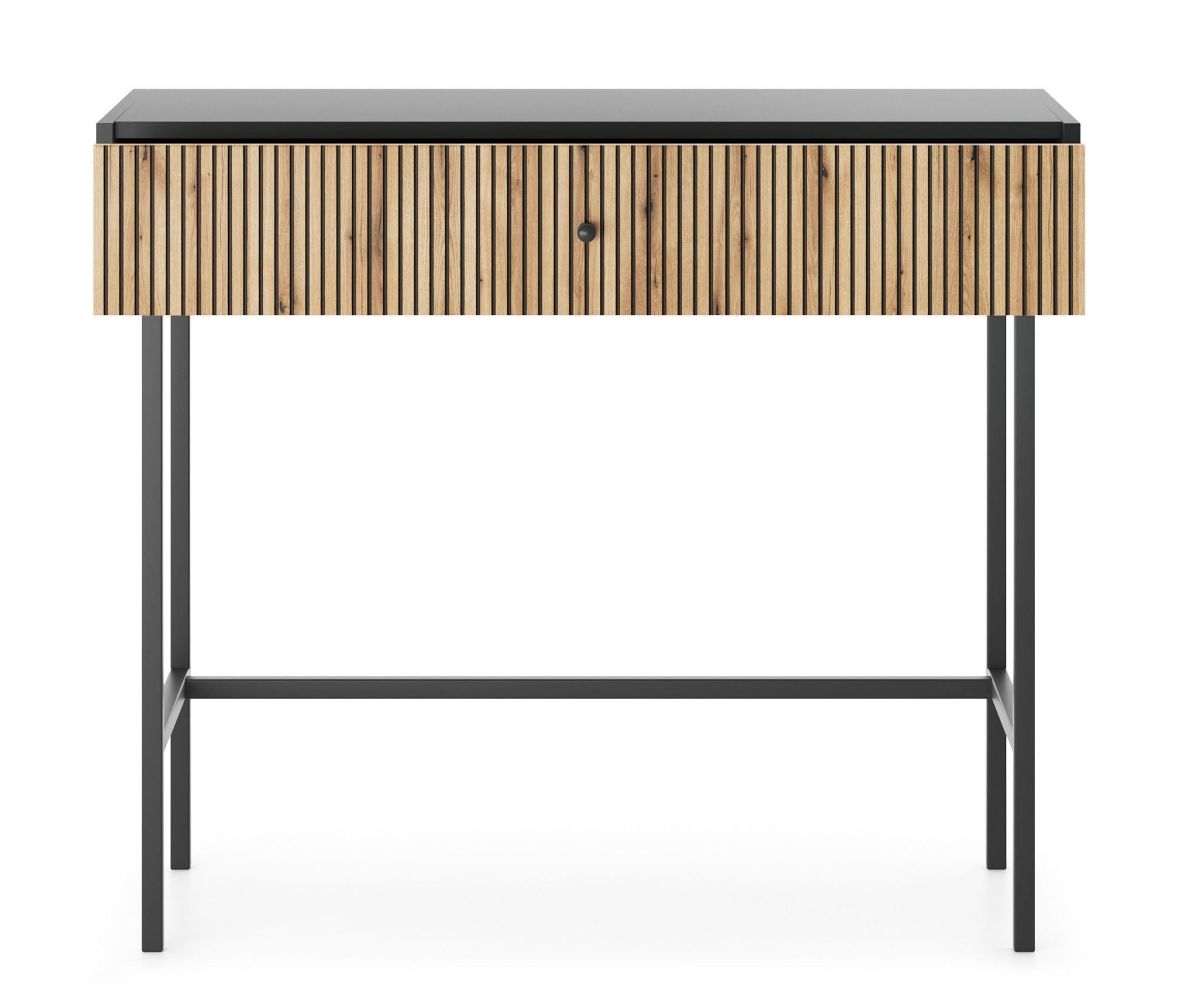 RENOS Tualetes galdiņš ar atvilktni, 93 cm, melns/ozols - N1 Home