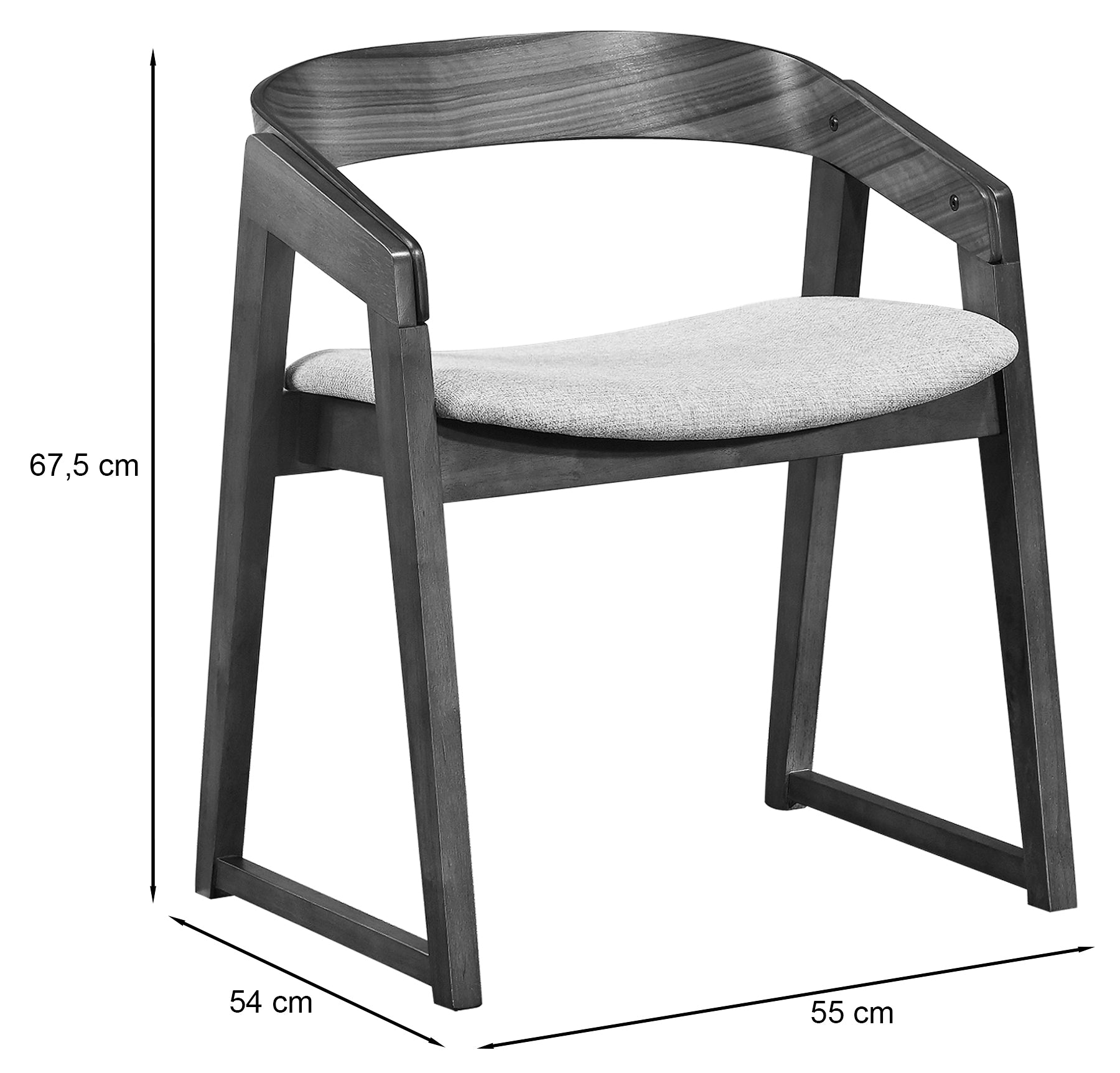 Krēsls Salor 67/55/54 cm rieksts/bēšs - N1 Home