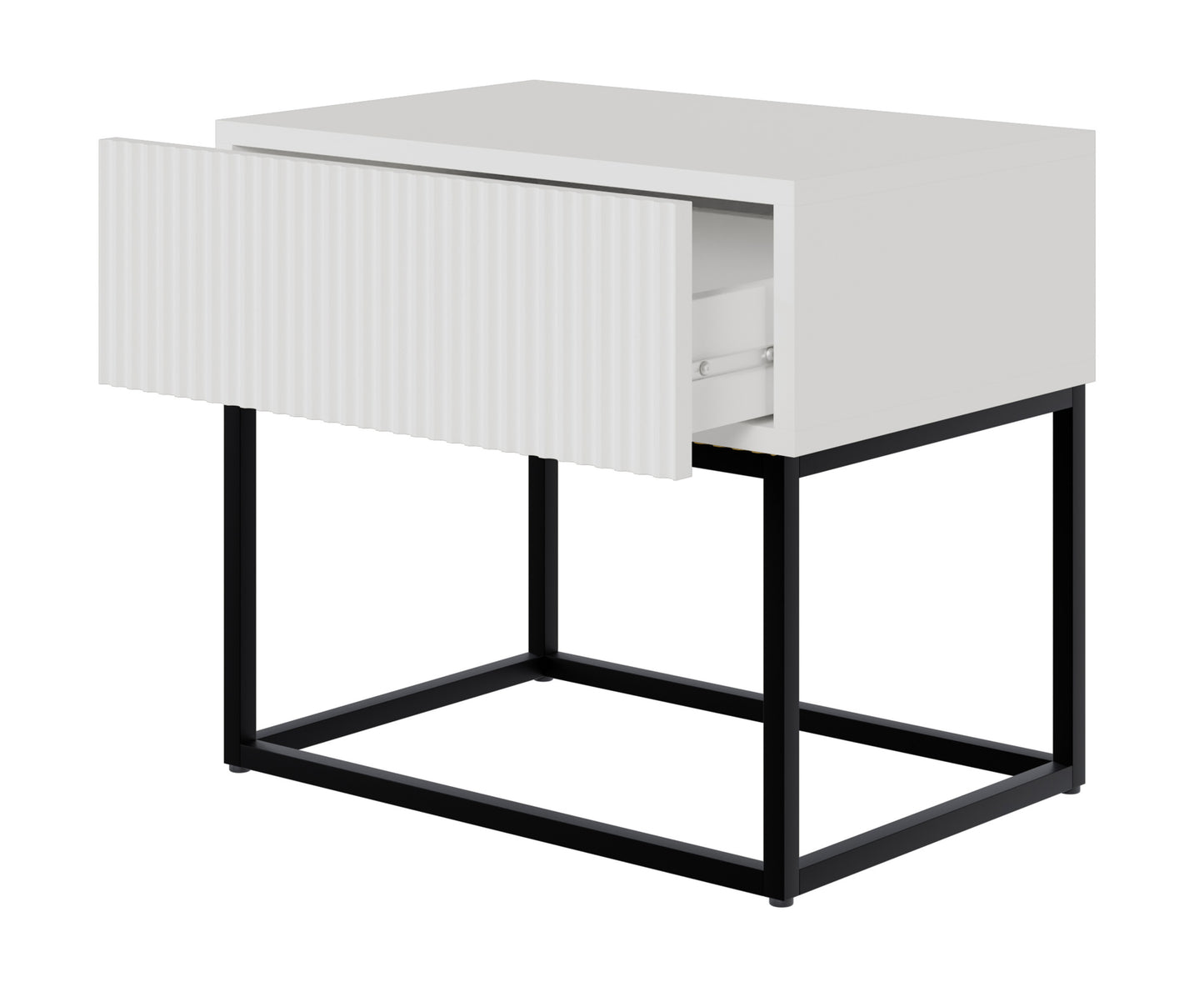 Naktsskapis Velda 50/44/35 cm balts/melns