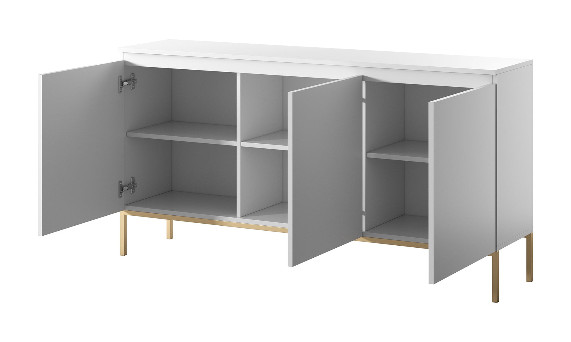 Kumode Bommo 150/77/35 cm balts/zelts - N1 Home