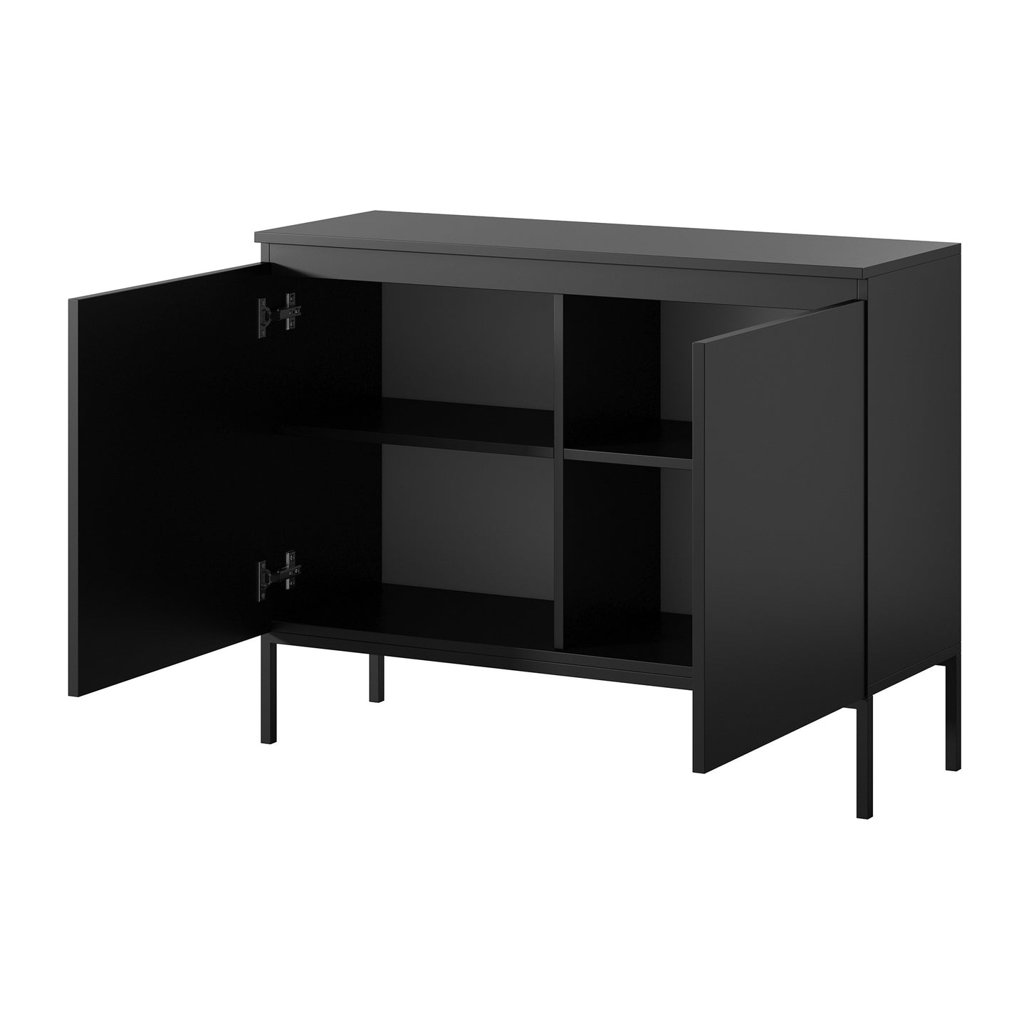 Kumode Bommo 100/77/35 cm melns/melns - N1 Home