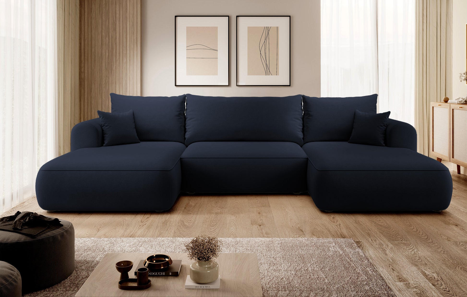 Dīvāns Ovors U 380/95/167 cm Castel 79 - N1 Home