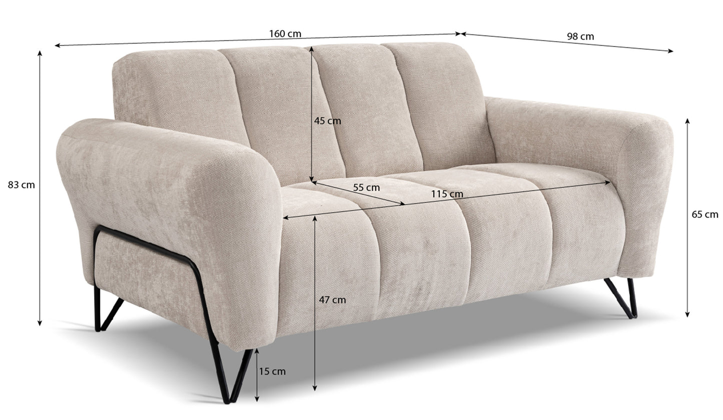 Dīvāns Volio 83/160/98 cm Storm 06 - N1 Home