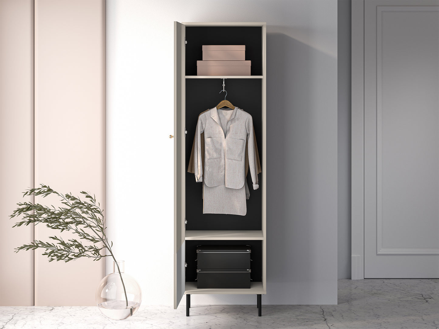 Skapis Galeto 109/55/34 cm bēšs - N1 Home