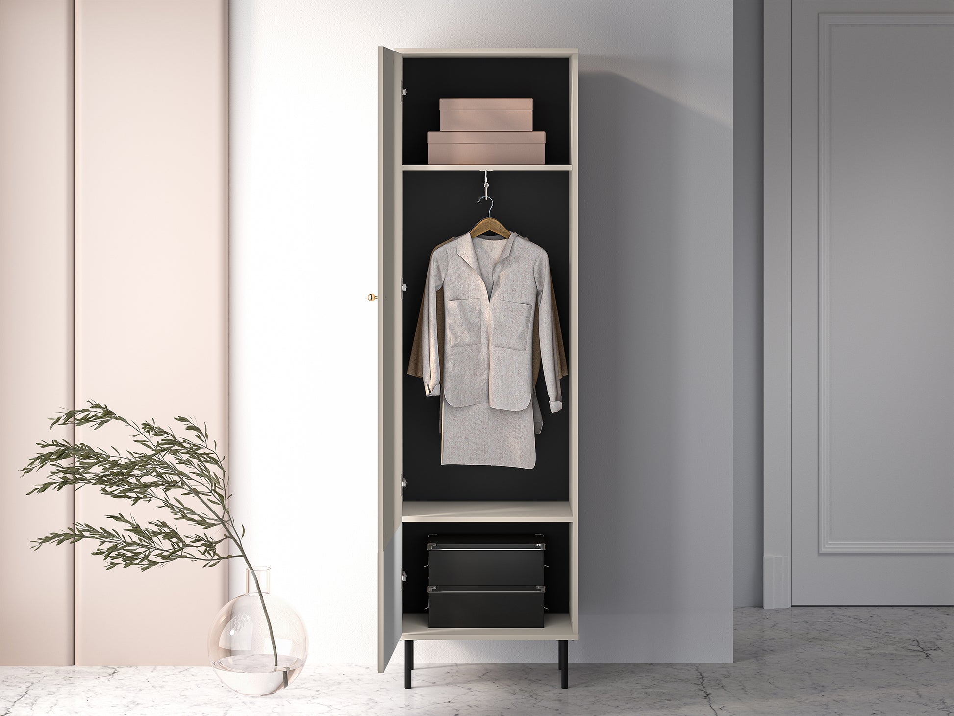 Skapis Galeto 109/55/34 cm bēšs - N1 Home