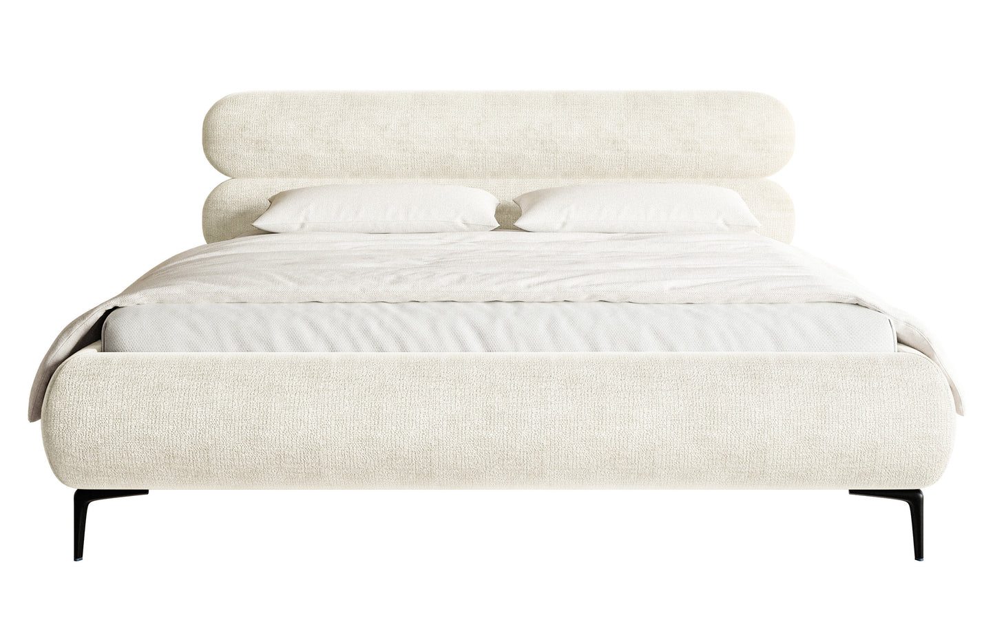 Gulta  Loure 140/160/180x200 cm Perfect Harmony 01/melns kājas - N1 Home