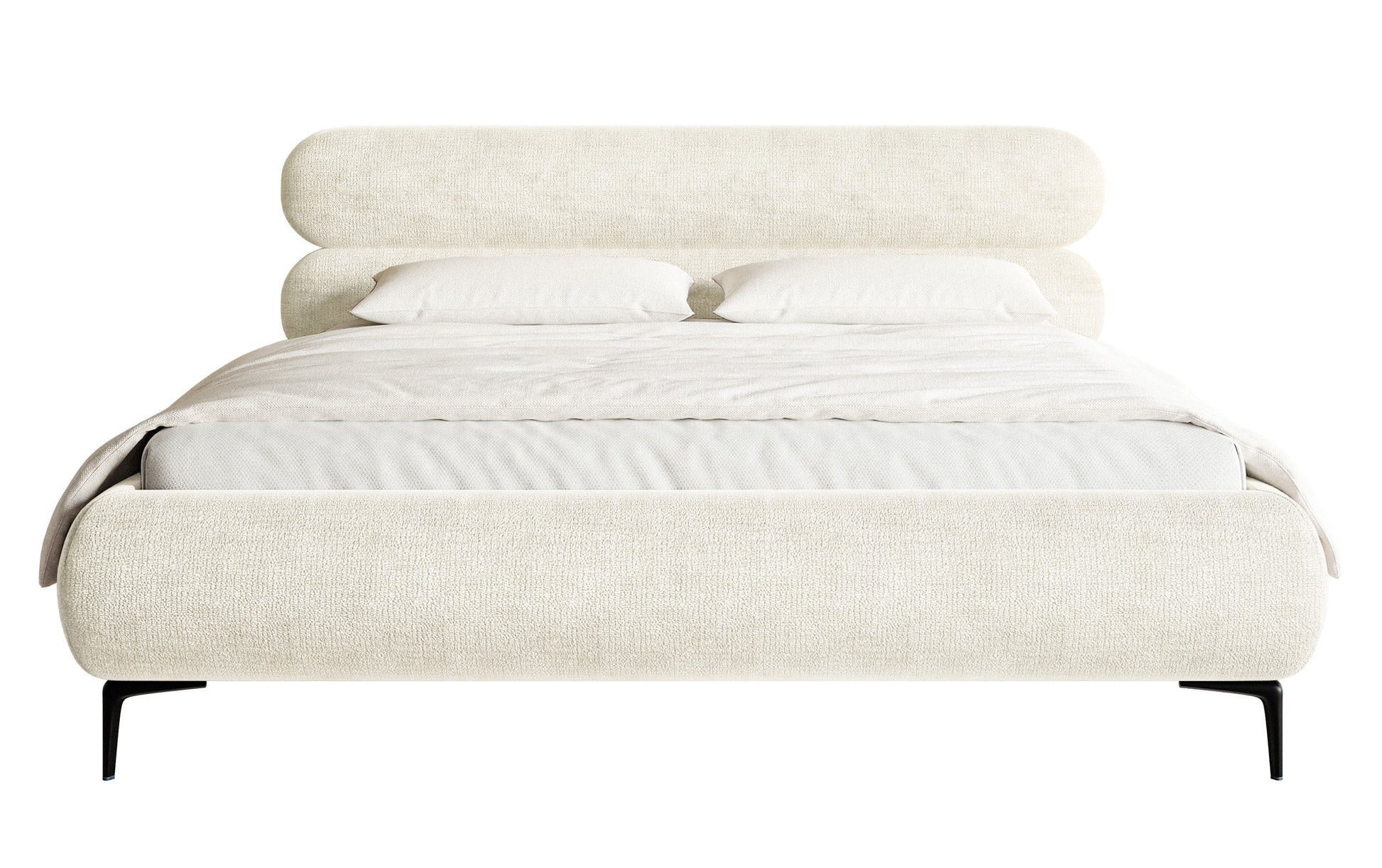 Gulta  Loure 140/160/180x200 cm Perfect Harmony 01/melns kājas - N1 Home