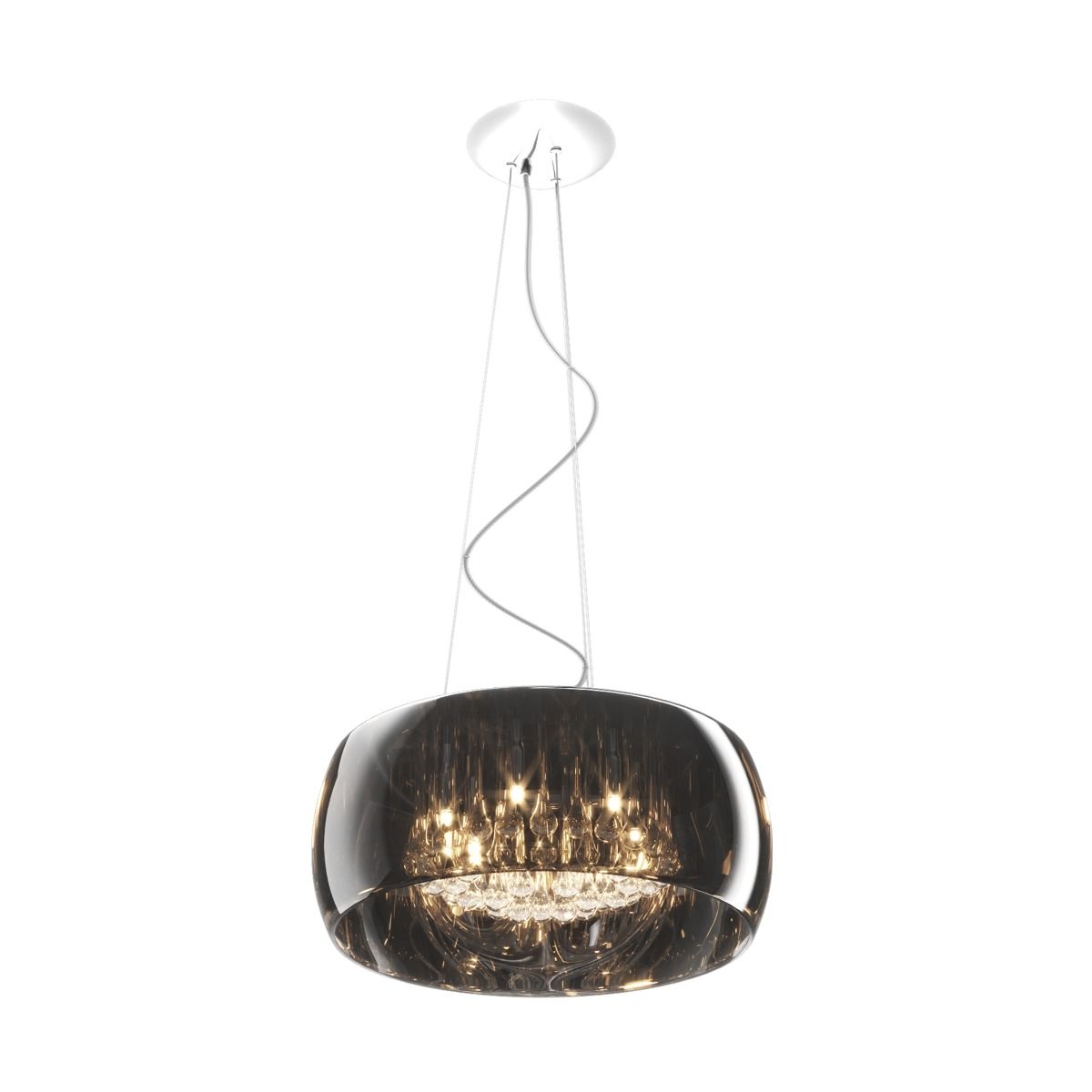 Piekaramā lampa Kristāla 145/50 cm hroms