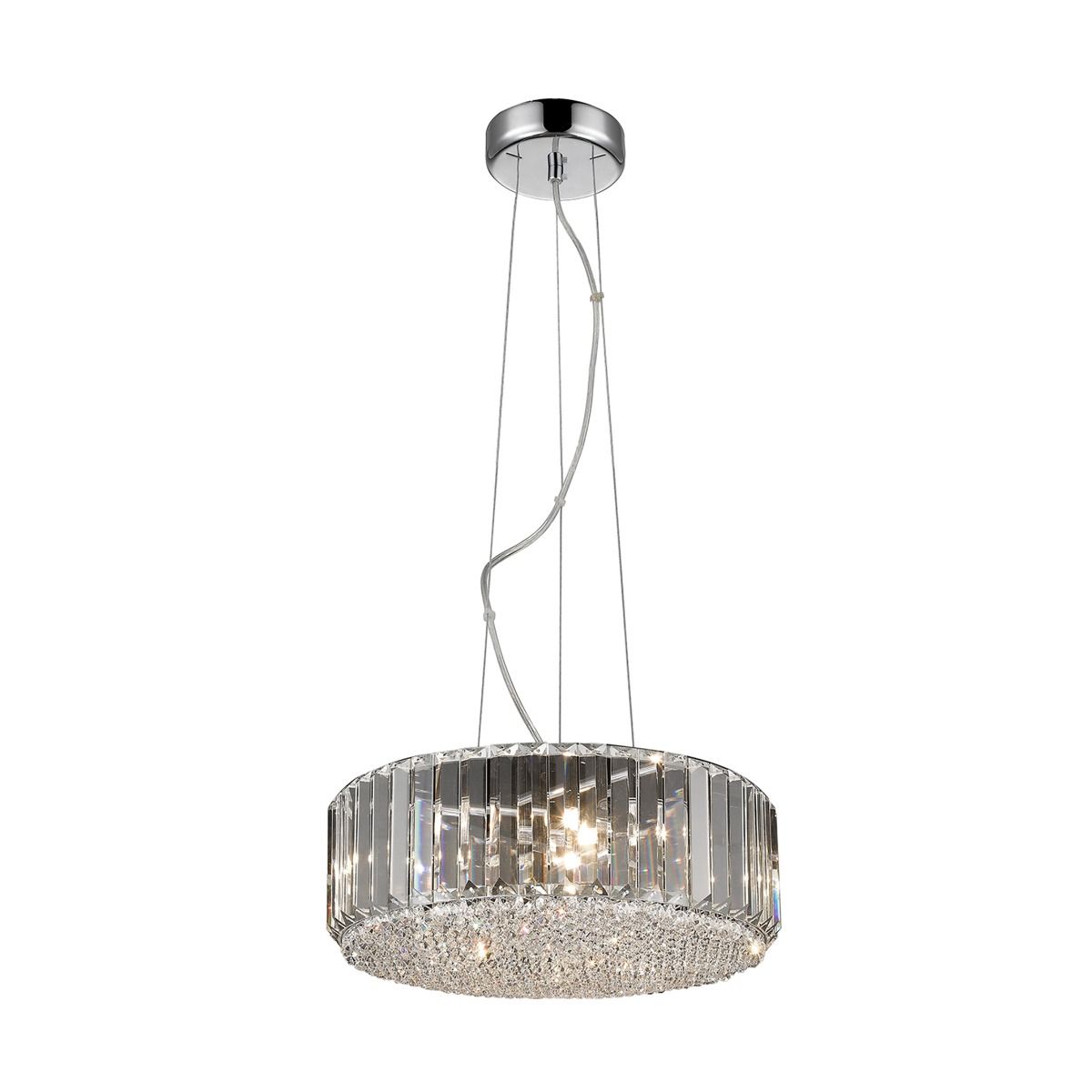 Piekaramā lampa Baron 139/46/46 cm hroms - N1 Home