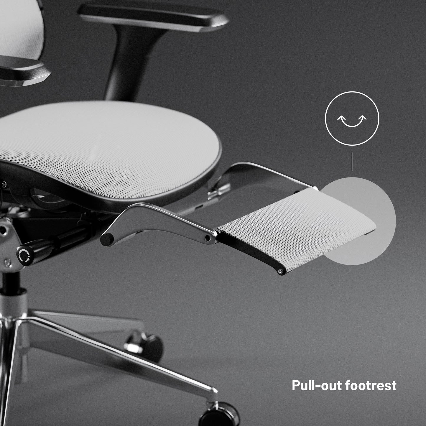 Krēsls V - Mas 128-138/68/50 cm melns/balts - N1 Home