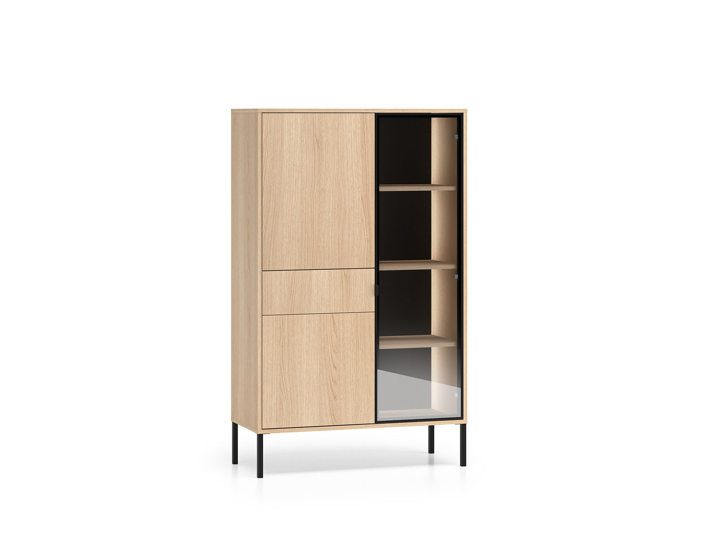 Skapis Baree 92/150/40 cm Lindberg ozols