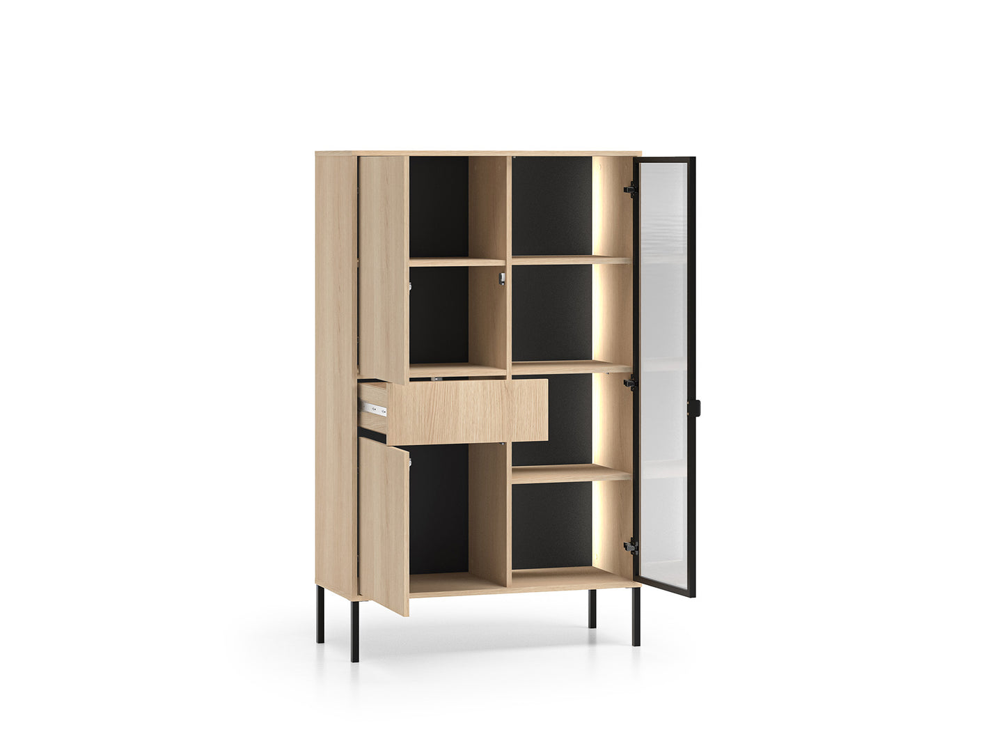 Skapis Baree 92/150/40 cm Lindberg ozols