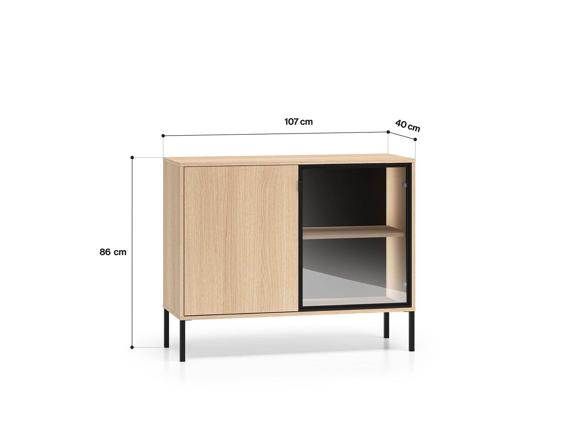 Kumode Baree 107/86/40 cm Lindberg ozols - N1 Home