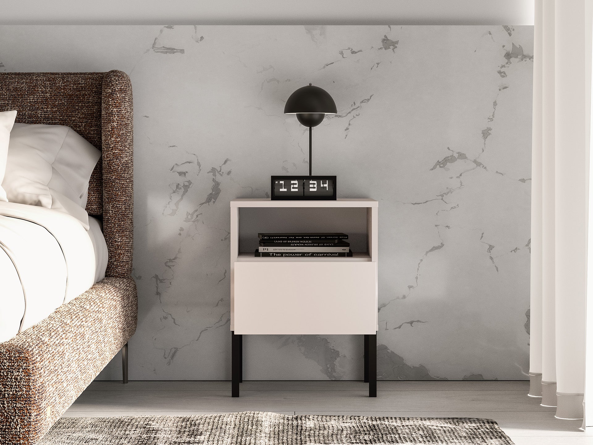 Naktsskapis Baree 40/53/34 cm kašmirs - N1 Home