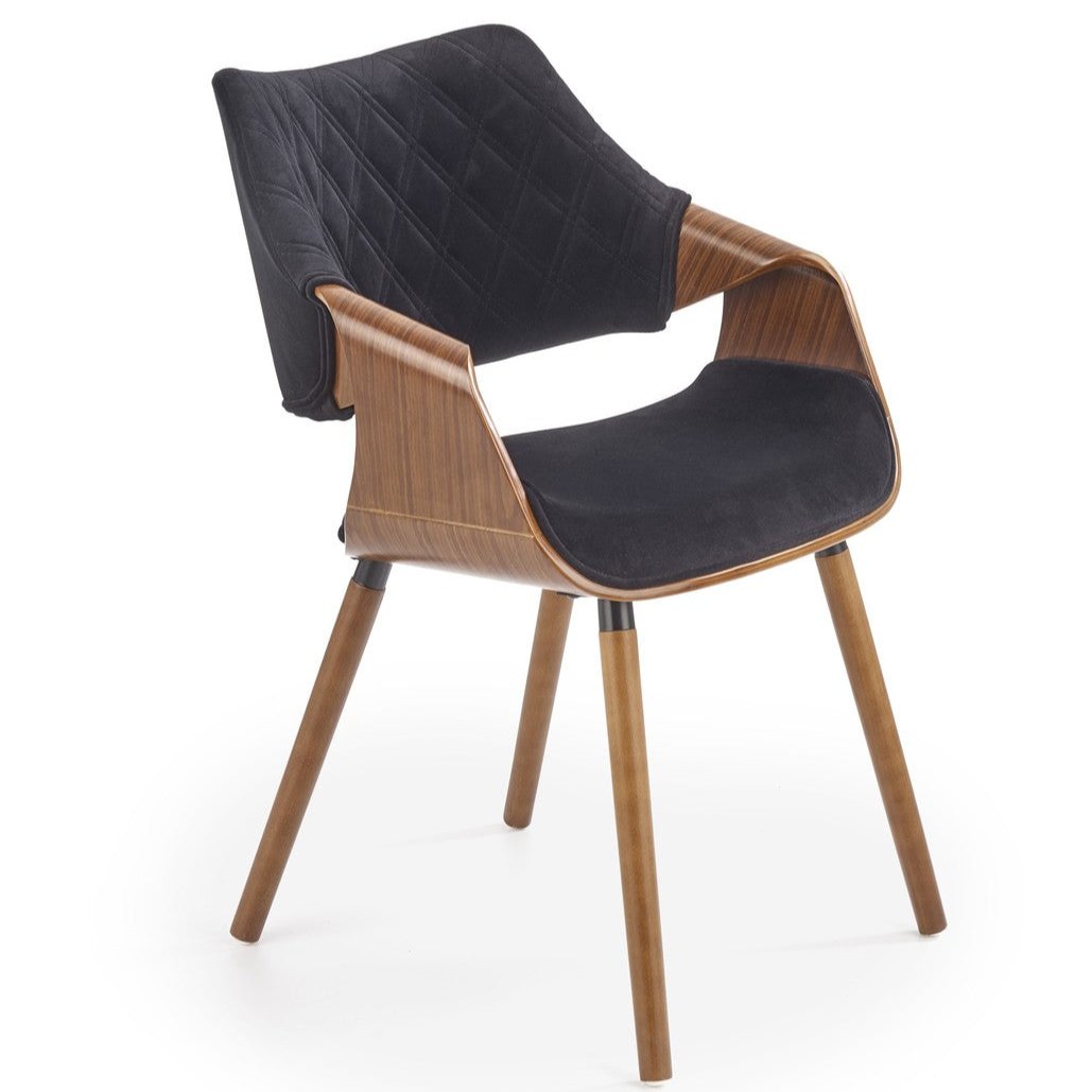 Krēsls Bino 56/55/77/47 cm riekstkoks / melns - N1 Home