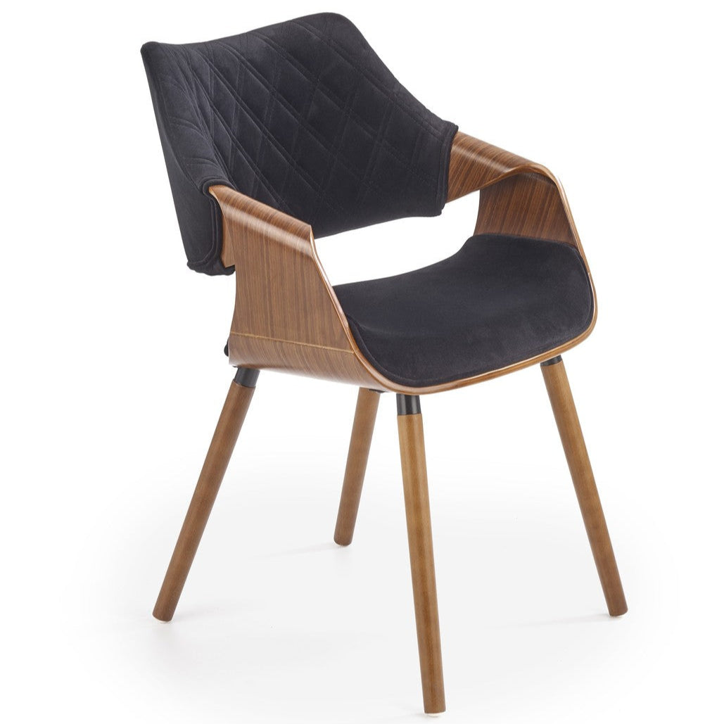 Krēsls Gora 56/55/77/47 cm riekstkoks / melns - N1 Home