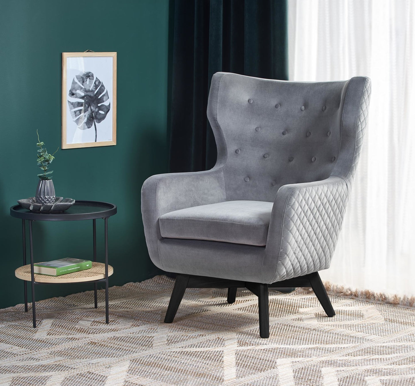 Krēsls Marv 75/83/103/50 cm pelēks - N1 Home