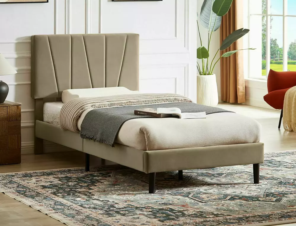 Gulta KORI 90/200 cm bēšs - N1 Home