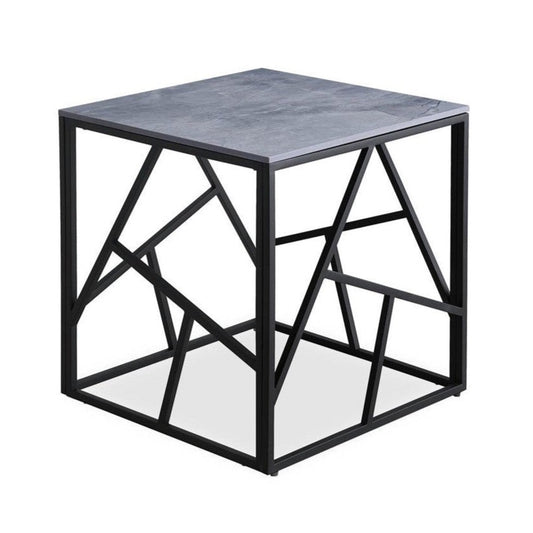 Kafijas galdiņš UN 55/55/55 cm pelēks marmors - N1 Home