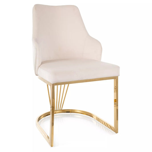 Krēsls Alurd 89/52/48 cm krēms/zelts - N1 Home