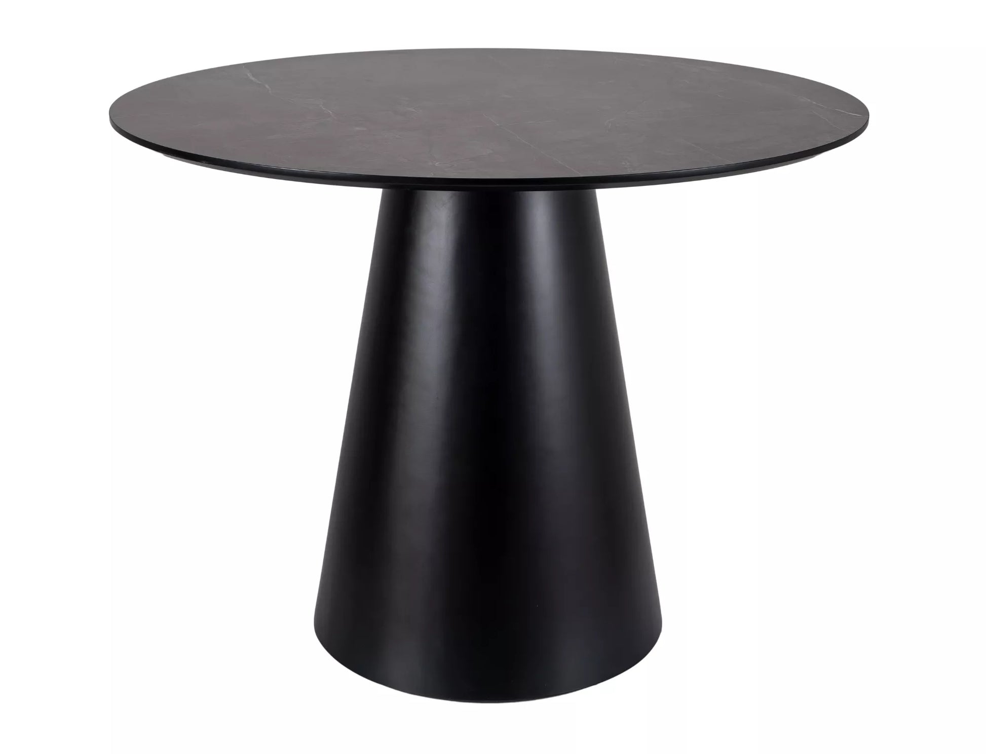 Galds Ange 75/100 cm melns/melns marmors - N1 Home