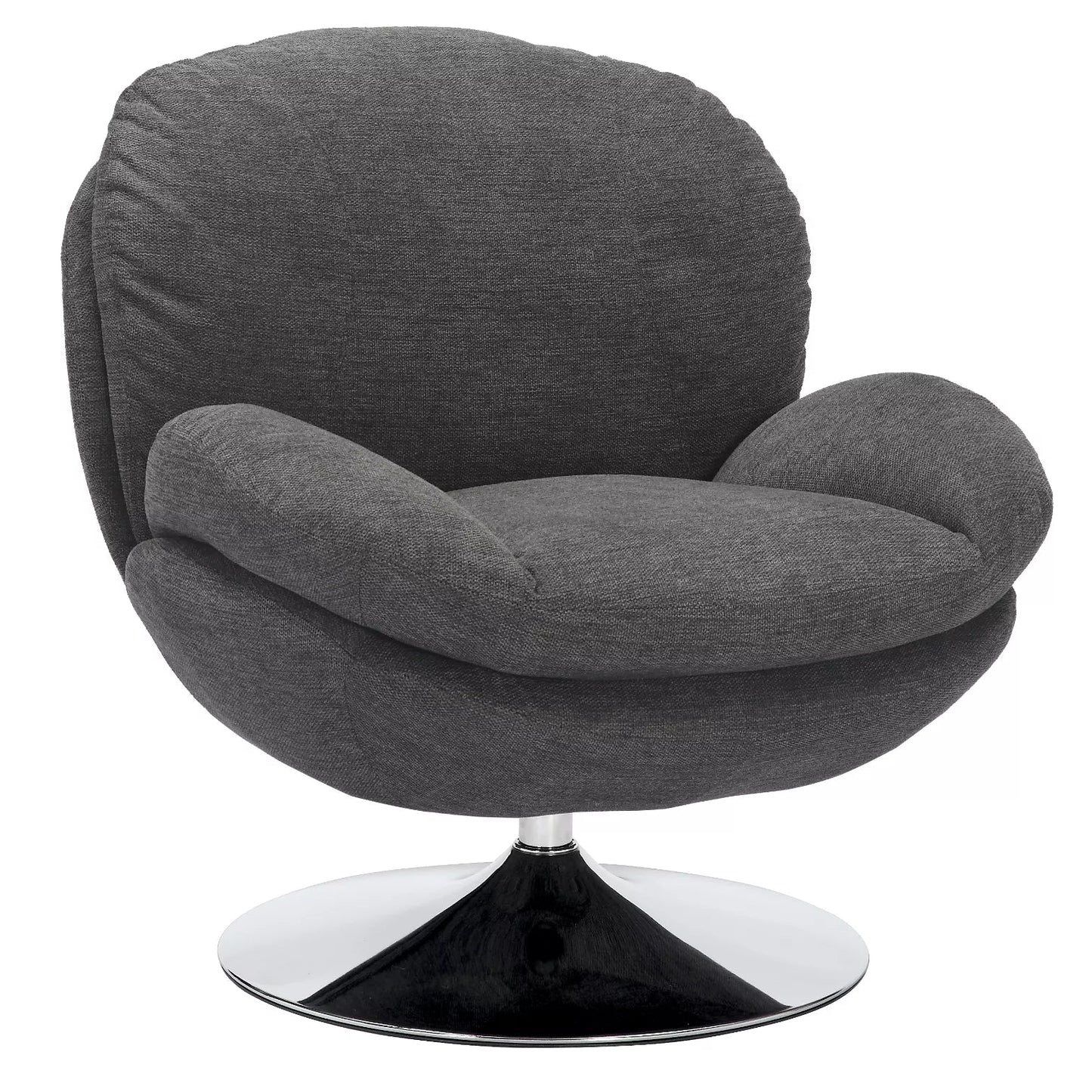 Krēsls Robs 83/45/62 cm pelēks/hroms - N1 Home