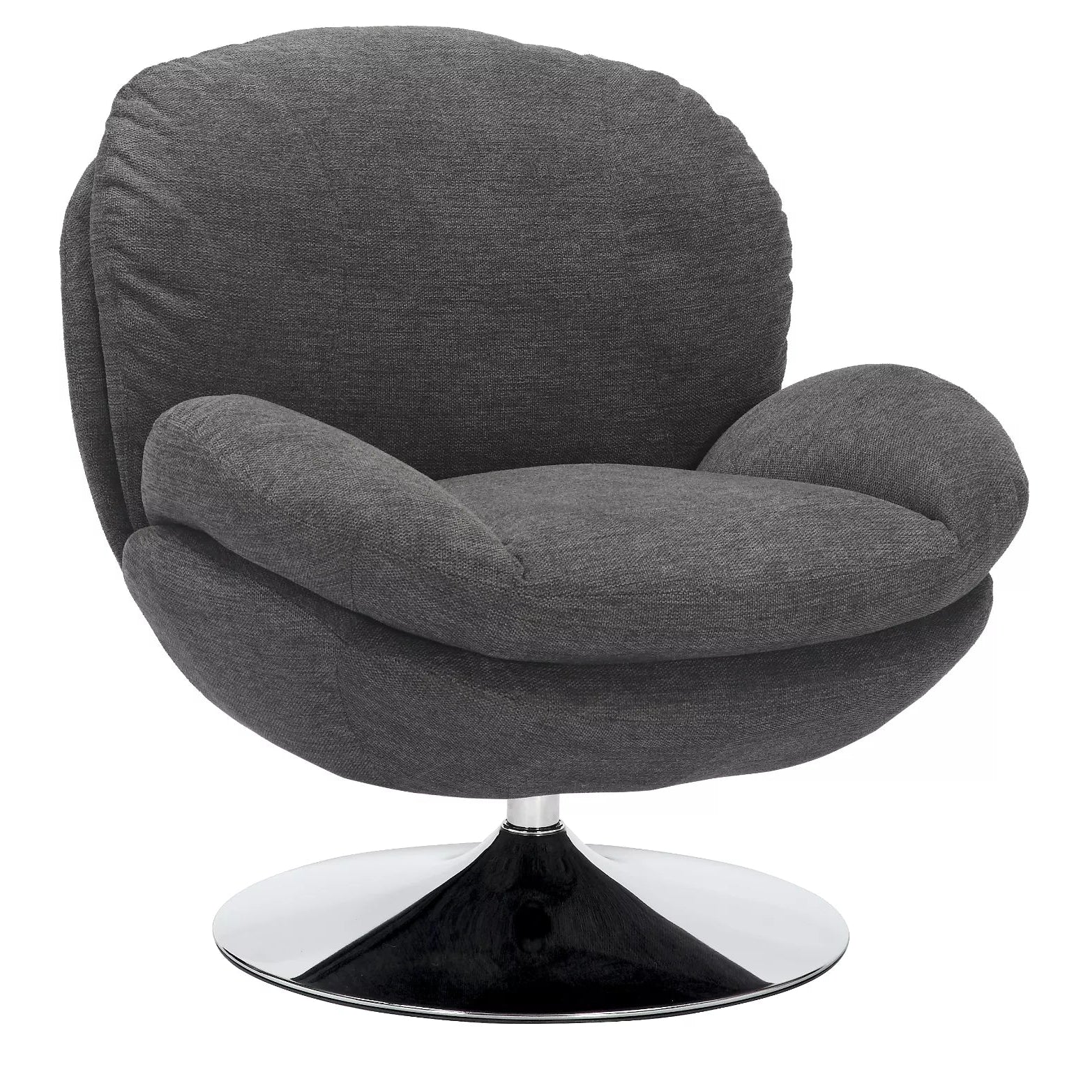 Krēsls Robs 83/45/62 cm pelēks/hroms - N1 Home