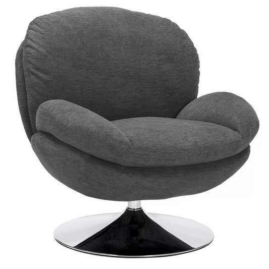 Krēsls Robs 83/45/62 cm pelēks/hroms - N1 Home