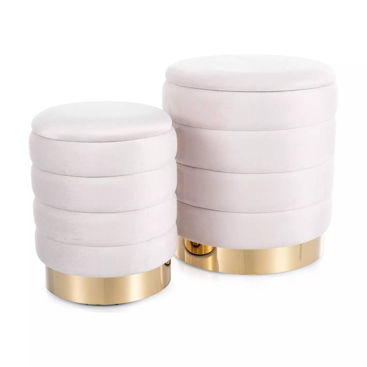 Pufs Brit 30/38; 40/45 cm gaiši bēšs - N1 Home