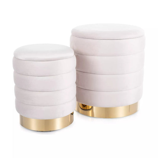 Pufs Brit 30/38; 40/45 cm gaiši bēšs - N1 Home