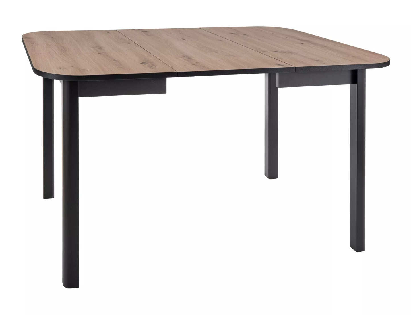 Galds Dantoro 90-130/90/75 cm artisan ozols / matēts melns - N1 Home