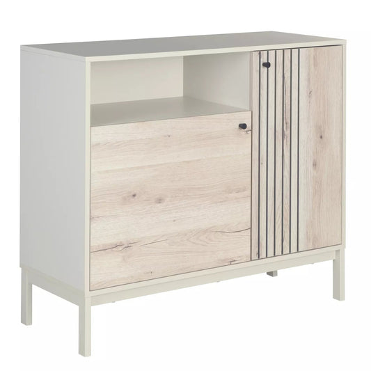 Kumode Frosi 40/100/90 cm ozols/netīri balta - N1 Home