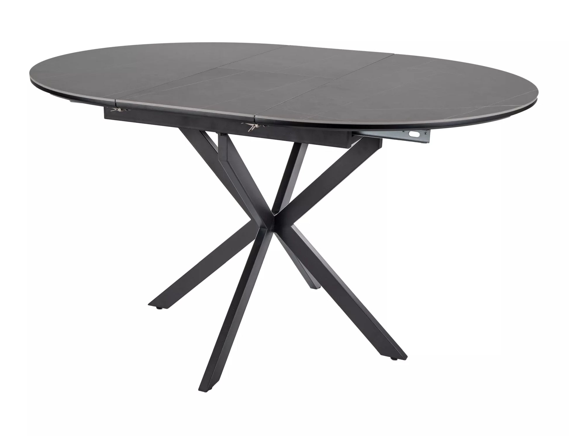 Galds Gast 100-135/100/75 cm matēts pelēks / matēts melns - N1 Home