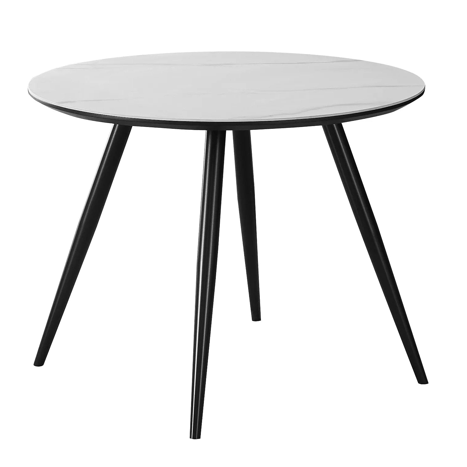 Galds Idea 100/75 cm matēts balts, marmora efekts / matēts melns - N1 Home