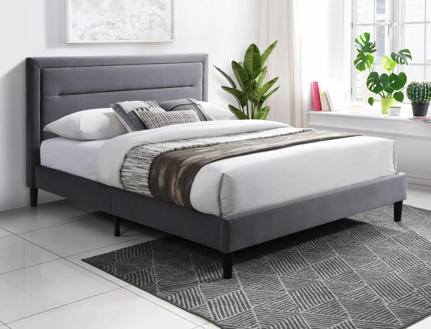 Gulta Malagi 140/160 x 200 cm pelēks - N1 Home