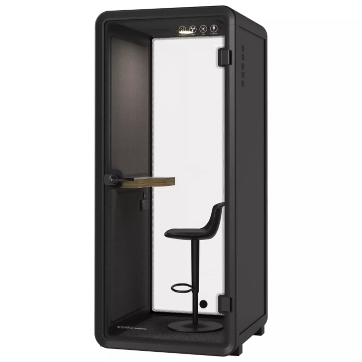 Akustika mierigs kabīne Cubo 234/100/96 cm melns/pelēks - N1 Home