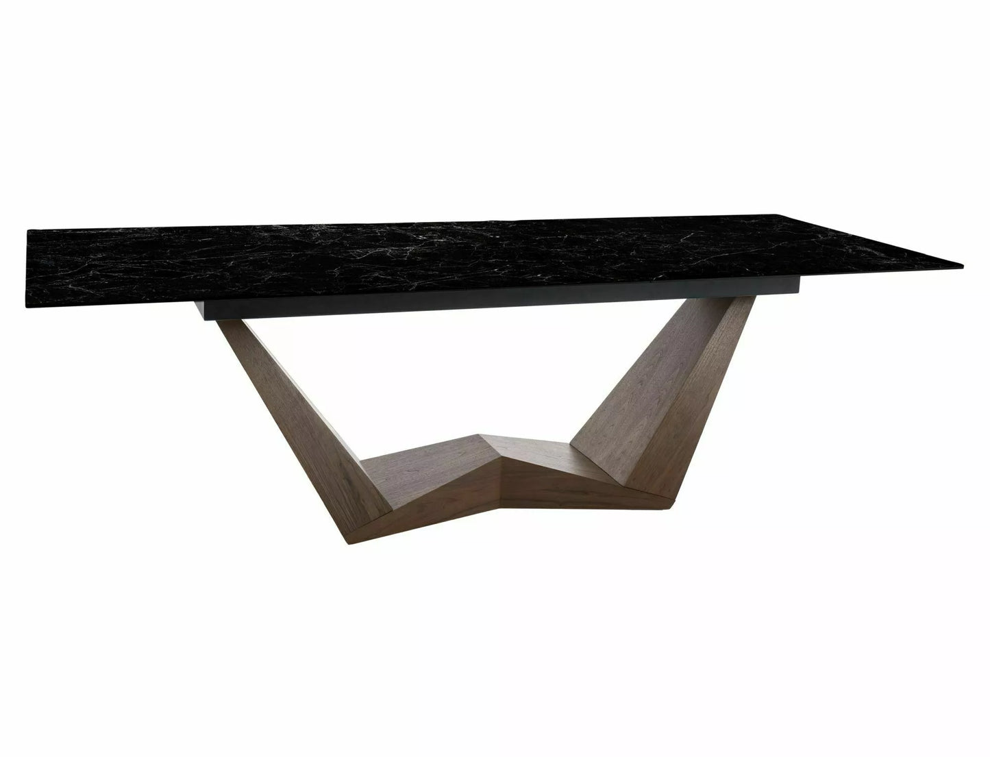 Galds DS 76/98/200-250 cm melns/valrieksts - N1 Home