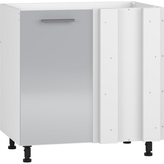 Virtuves stura izlietes skapis 100(80)/82/52 cm pelēks - N1 Home