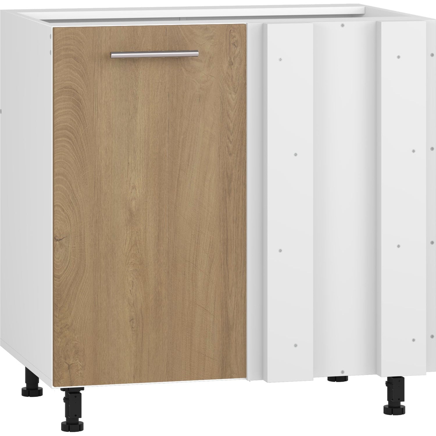 Virtuves priekšējā apakšējā stūra skapis 100(80)/82/52 cm medus ozols - N1 Home