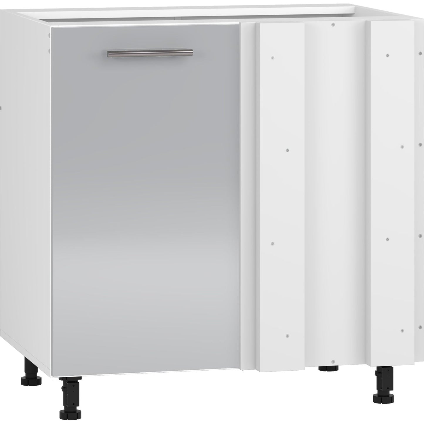 Virtuves priekšējā apakšējā stūra skapis 100(80)/82/52 cm pelēks - N1 Home