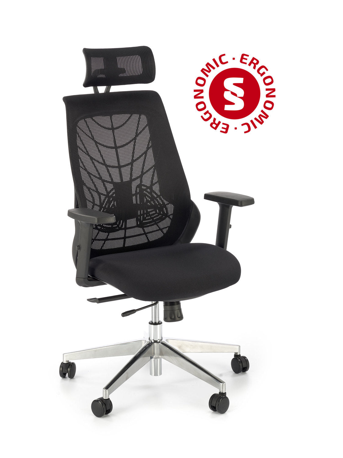 Krēsls Ger 66/67/115-125/38-48 cm melns - N1 Home