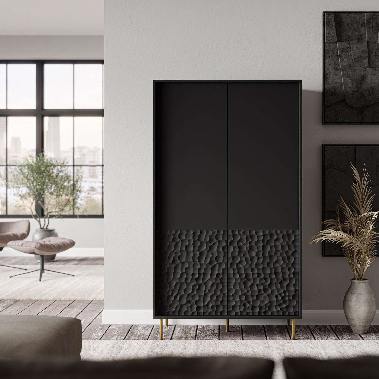 Skapis Vegas 90/53/185 cm - N1 Home