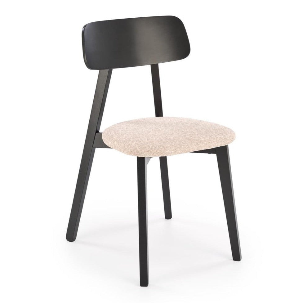 Krēsls HUGO 48/55/82/47 cm melns/bēšs - N1 Home