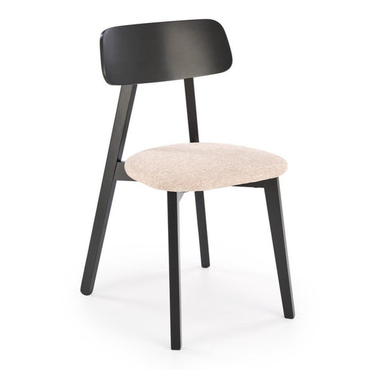 Krēsls HUGO 48/55/82/47 cm melns/bēšs - N1 Home