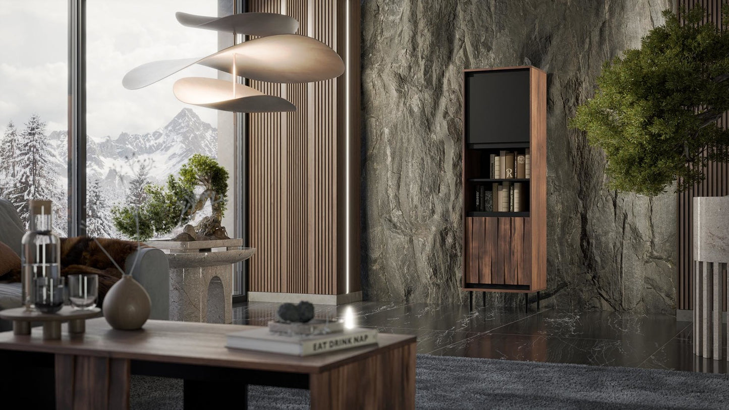 Vitrīnas skapis Turin 53/40/179 cm - N1 Home