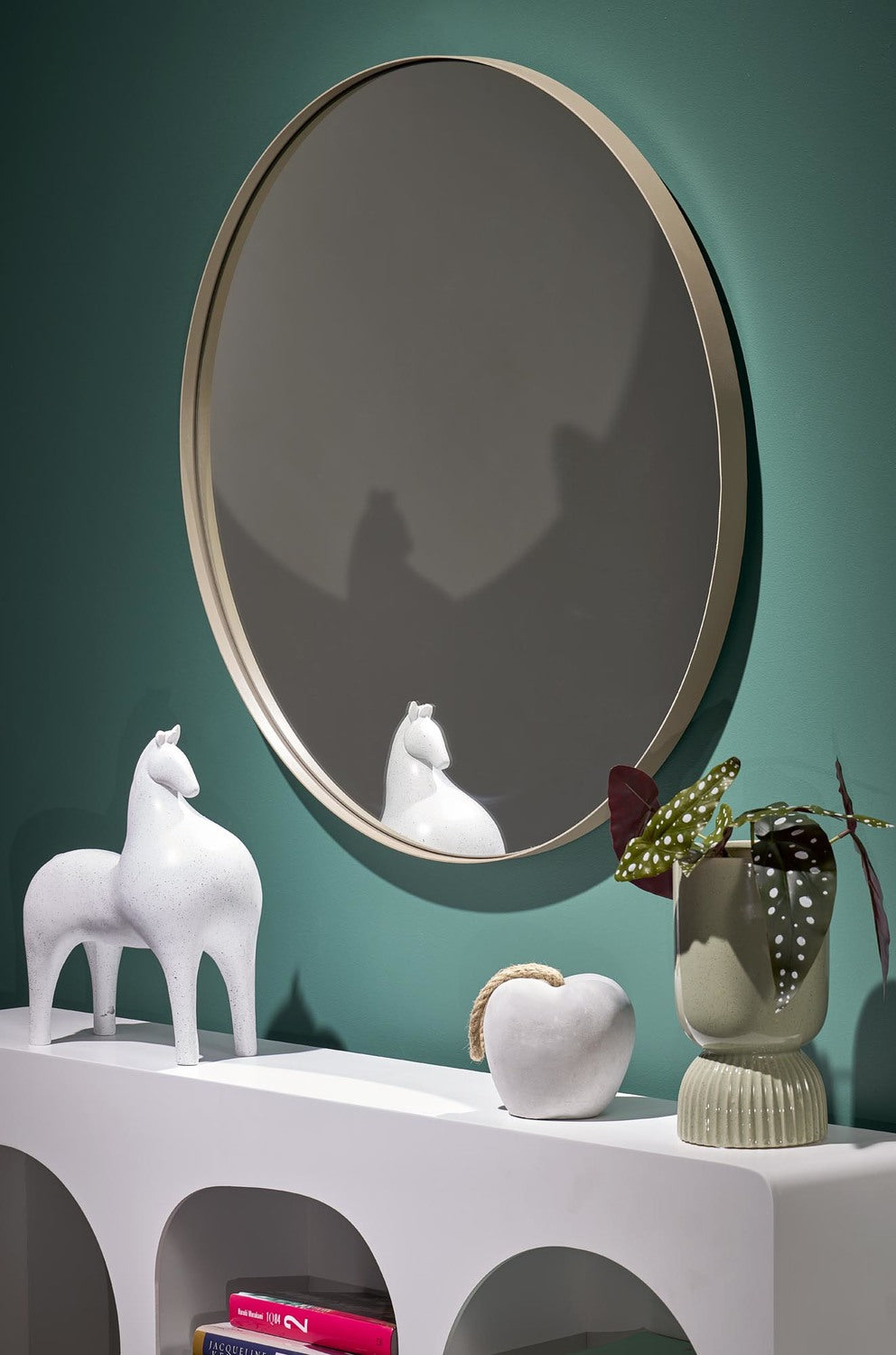 Spogulis Pati 70/70/2 cm šampanieša zelts - N1 Home