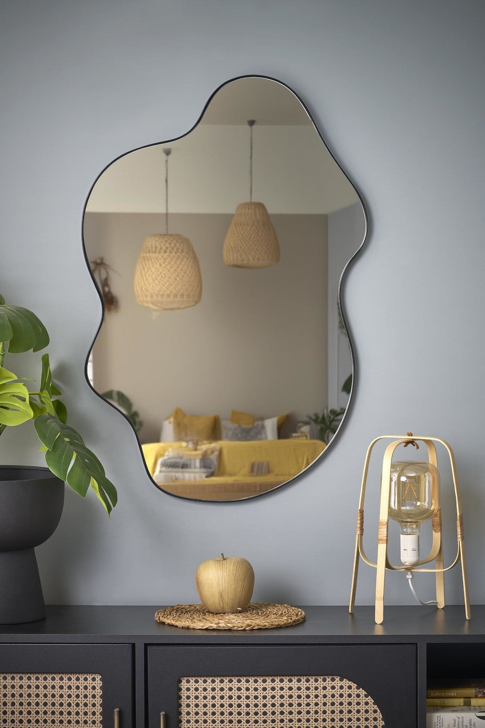 Spogulis Esse 90/56/1,5 cm melns - N1 Home