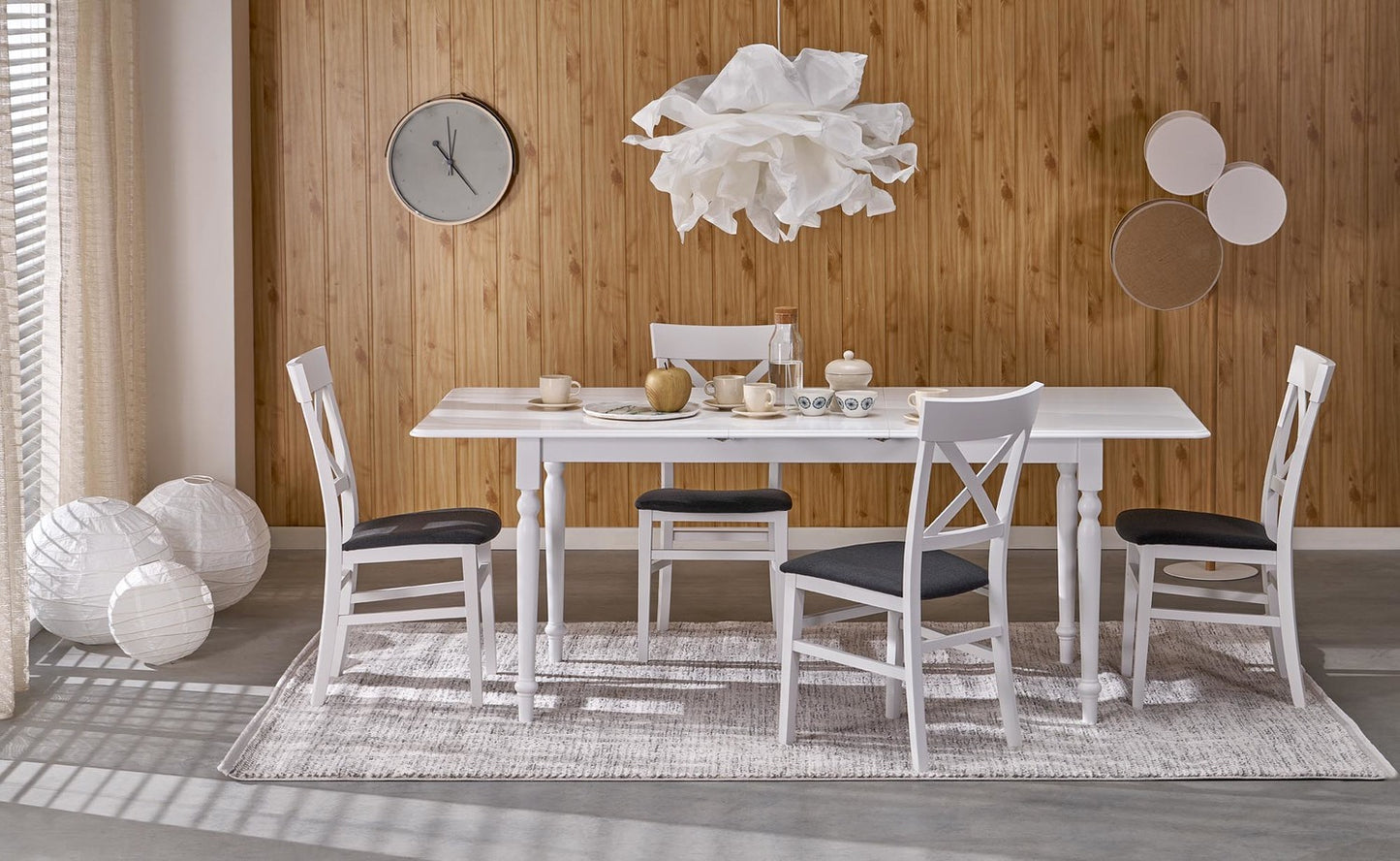 Galds Nelsi 160/90/76 cm balts - N1 Home