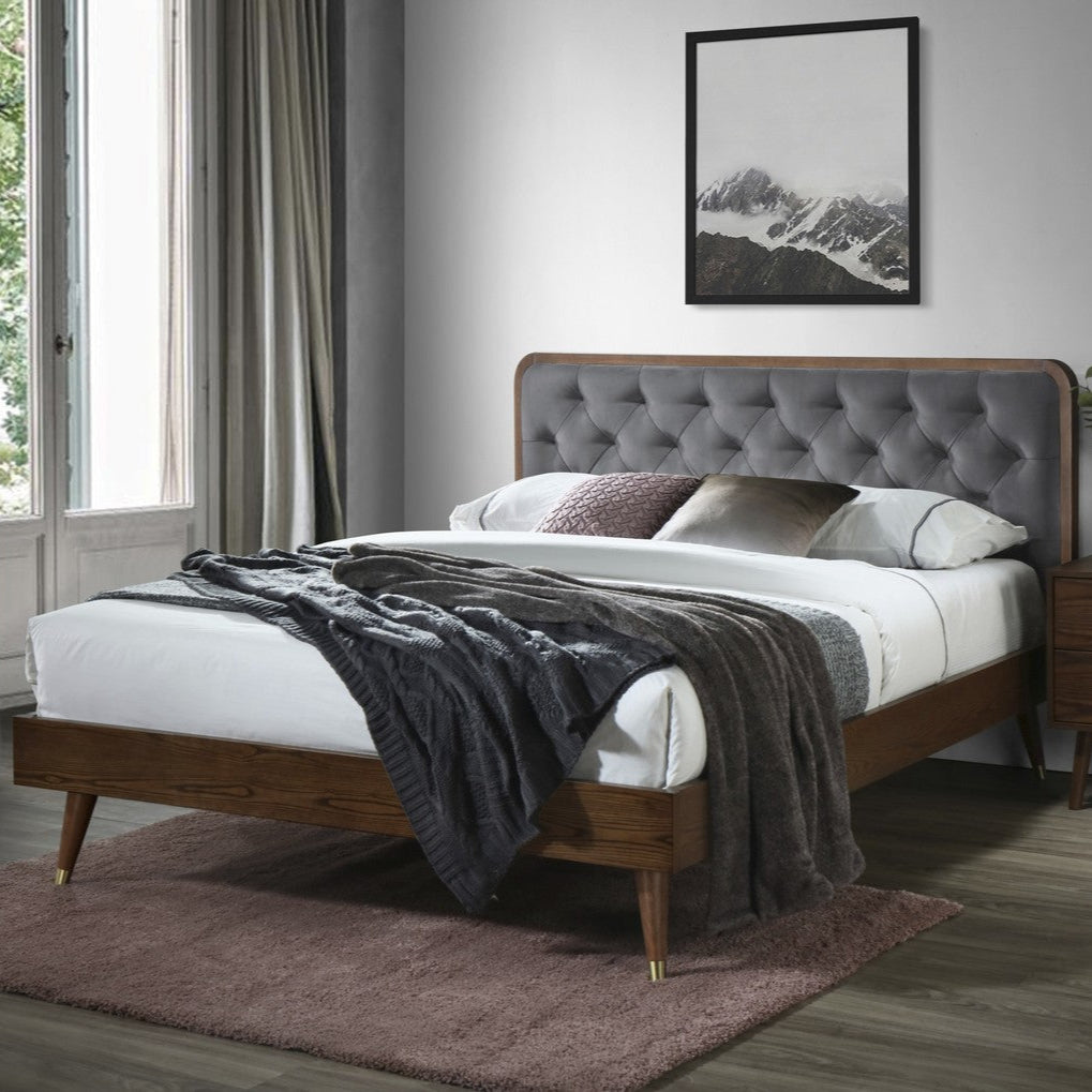 Gulta Kassi 142;162/208/102 cm pelēks - N1 Home